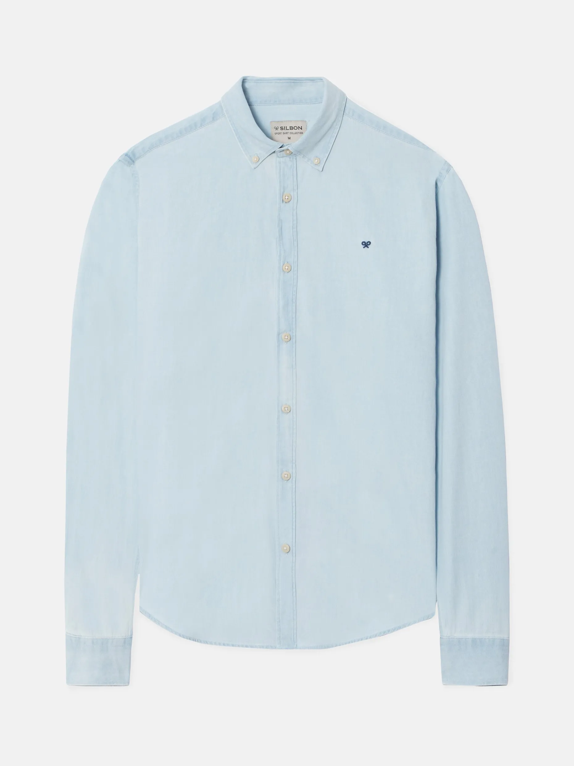 Camisa sport denim azul claro