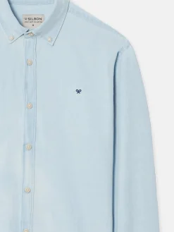 Camisa sport denim azul claro