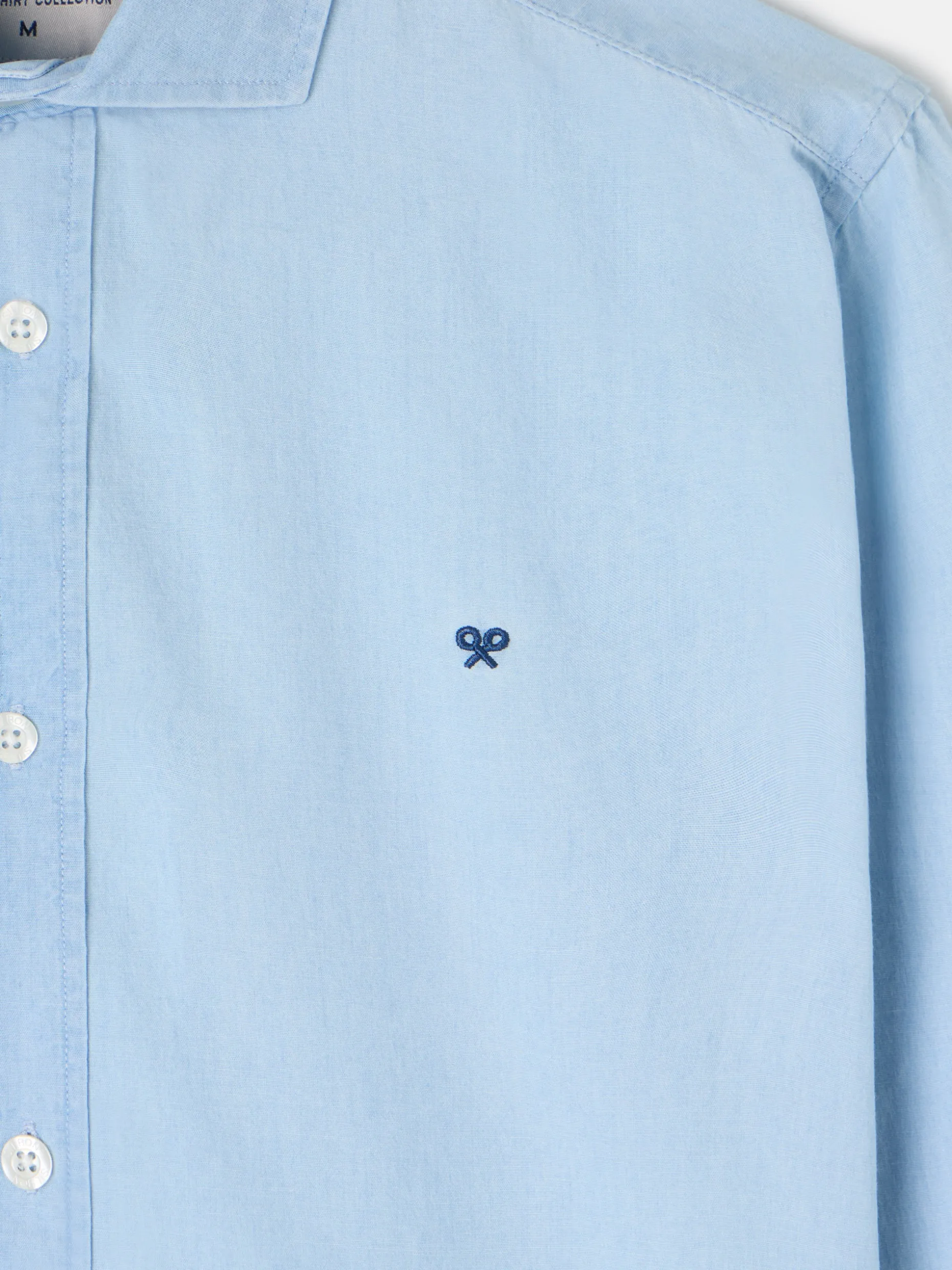 Camisa sport denim azul medio