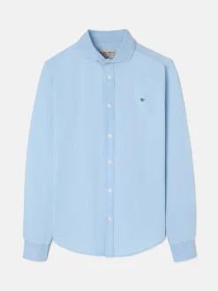 Camisa sport denim azul medio