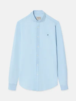 Camisa sport denim cutaway azul claro