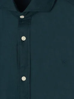Camisa sport estructura espiga verde oscuro