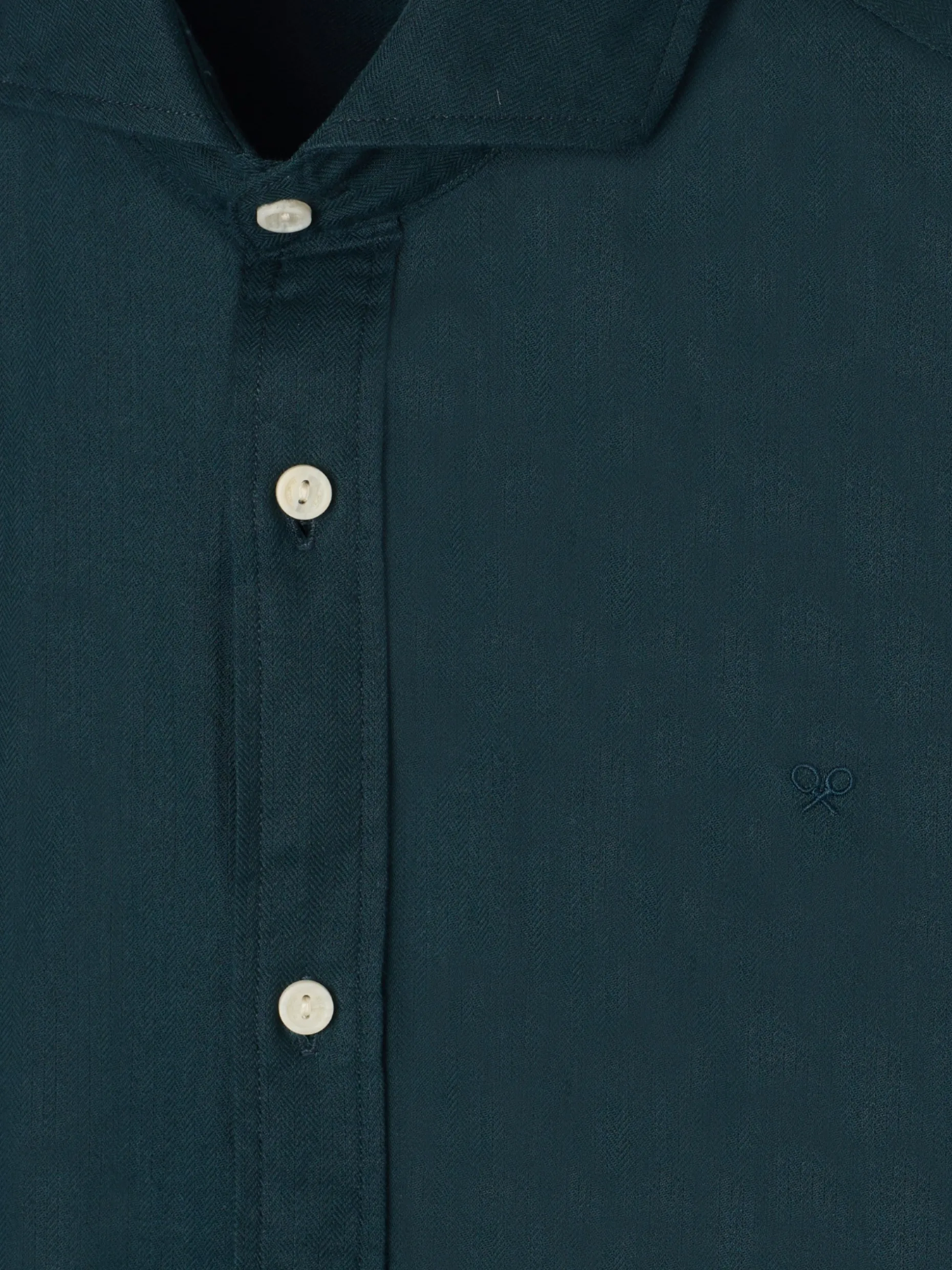 Camisa sport estructura espiga verde oscuro