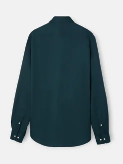 Camisa sport estructura espiga verde oscuro