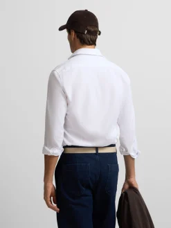 Camisa sport estructura espiga blanco