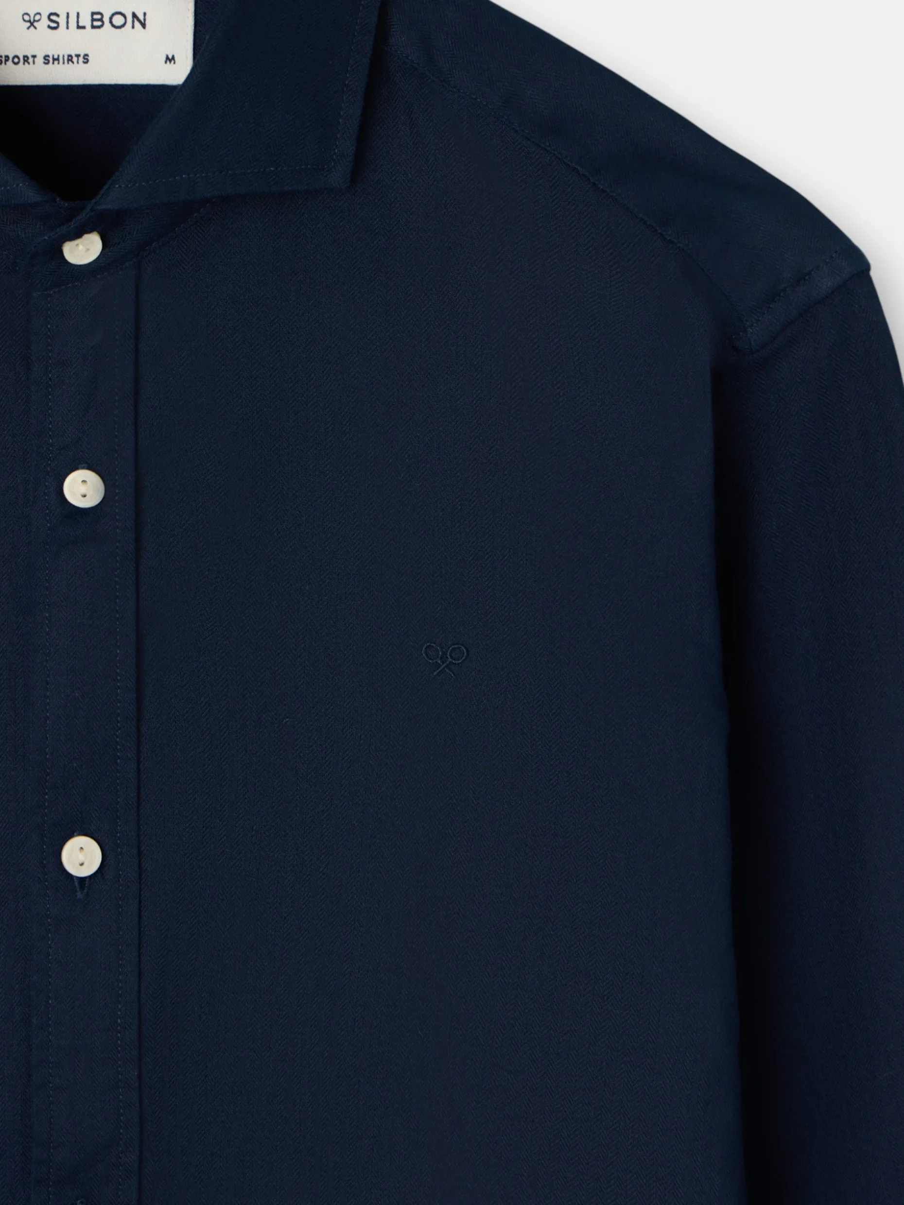 Camisa sport estructura espiga navy