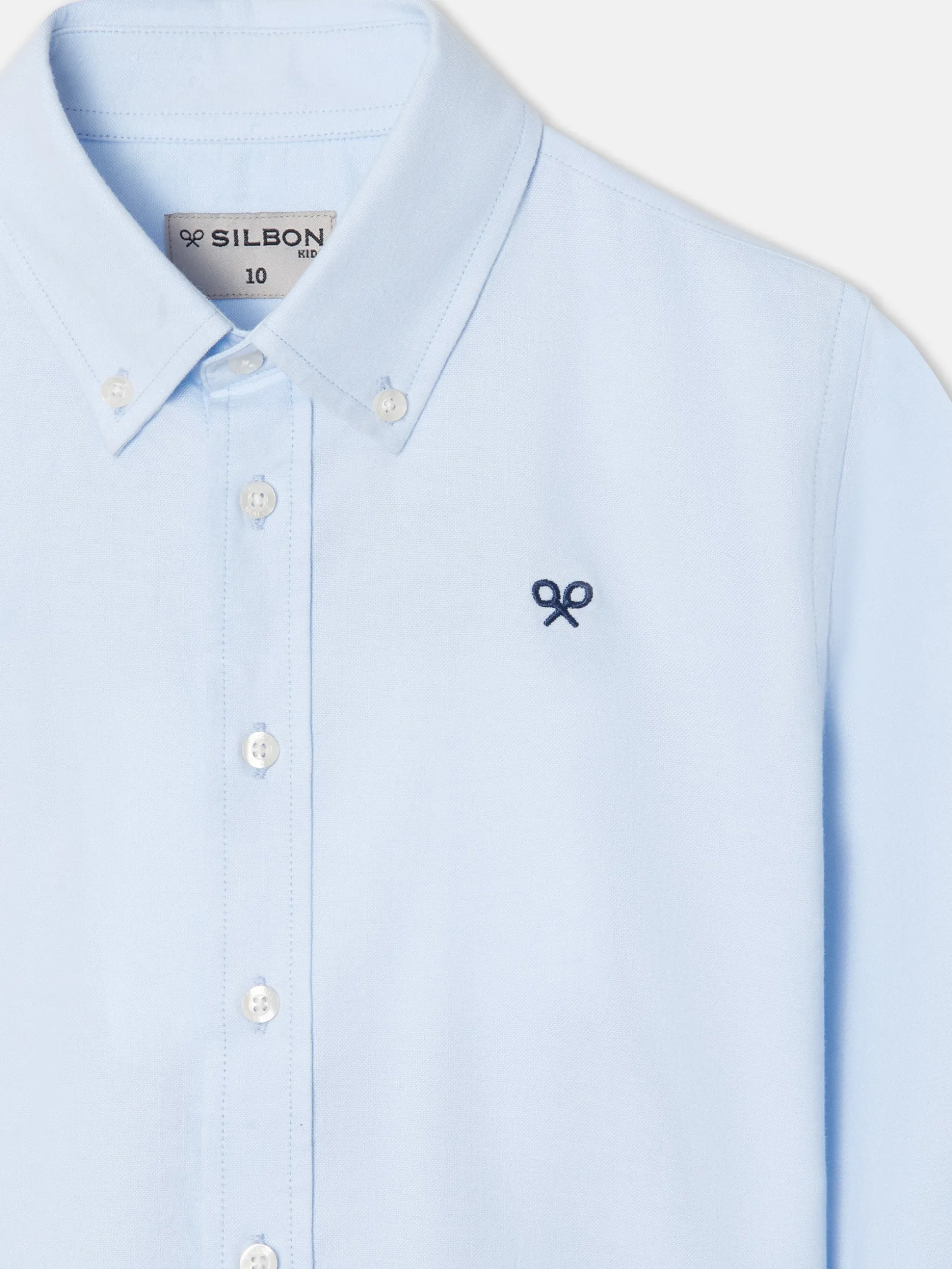 Camisa sport kids clasica oxford celeste