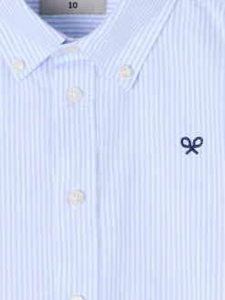 Camisa sport kids rayas oxford celeste