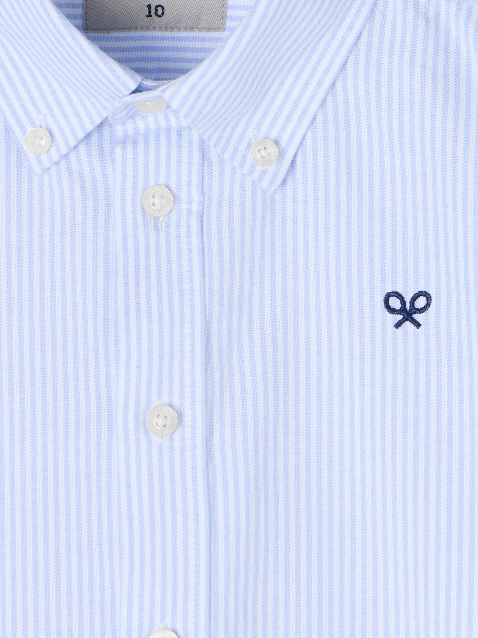 Camisa sport kids rayas oxford celeste