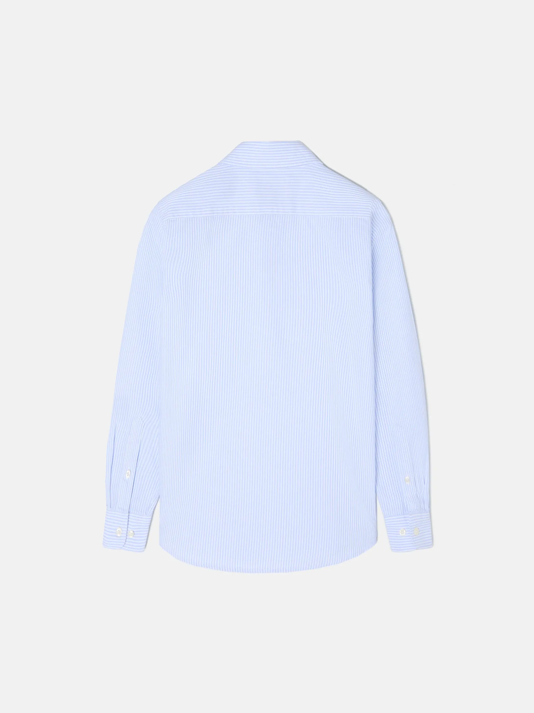 Camisa sport kids rayas oxford celeste
