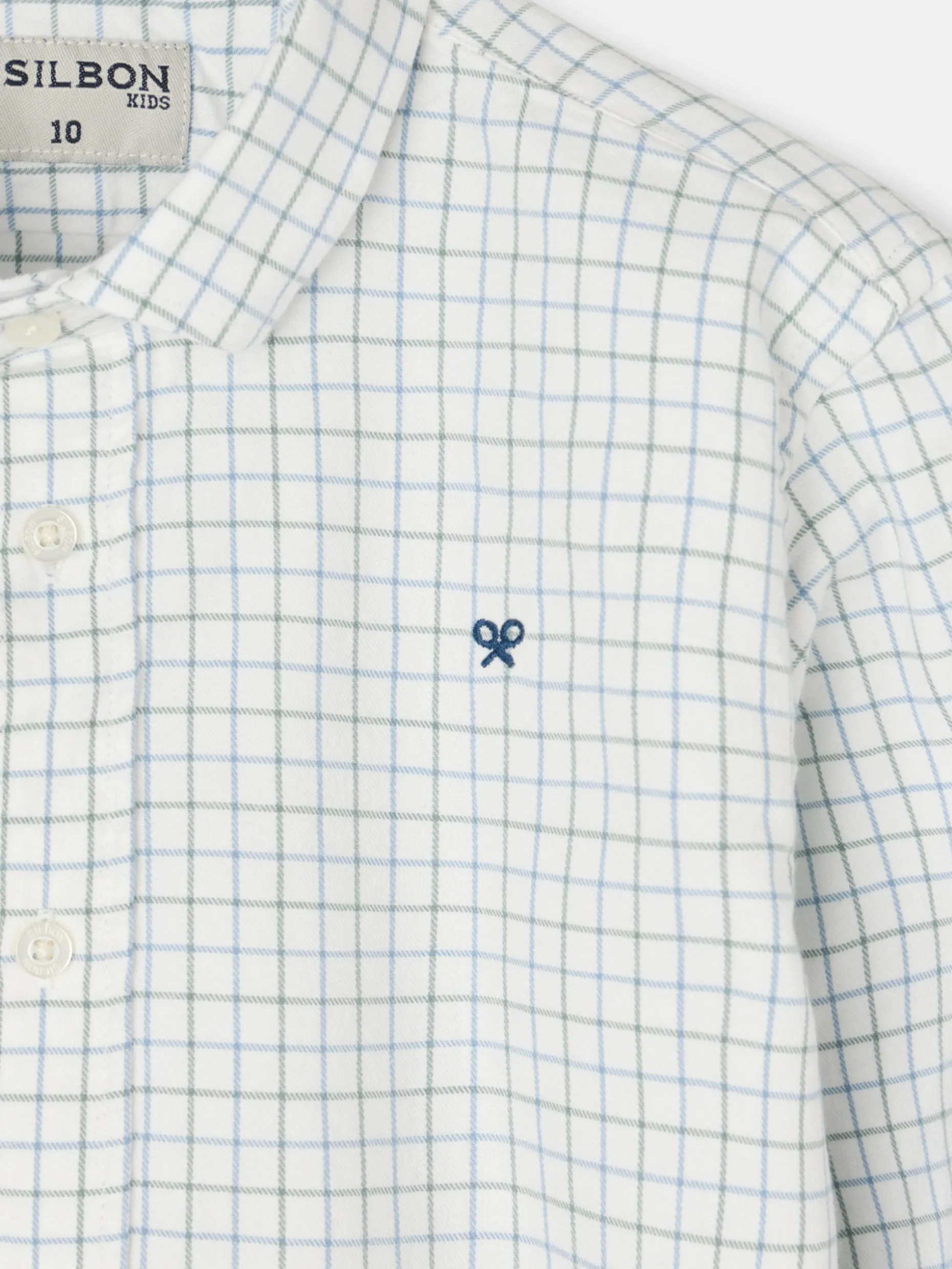 Camisa sport kids warm cuadro hunter azul verde