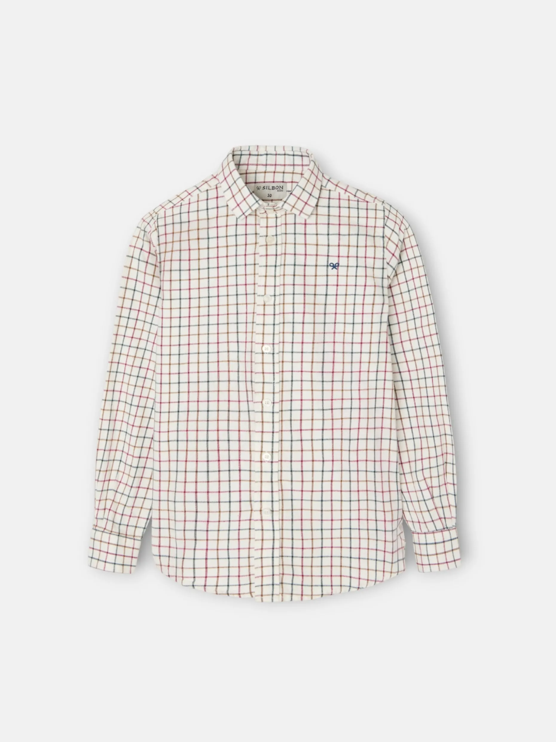 Camisa sport kids warm cuadro grande tricolor
