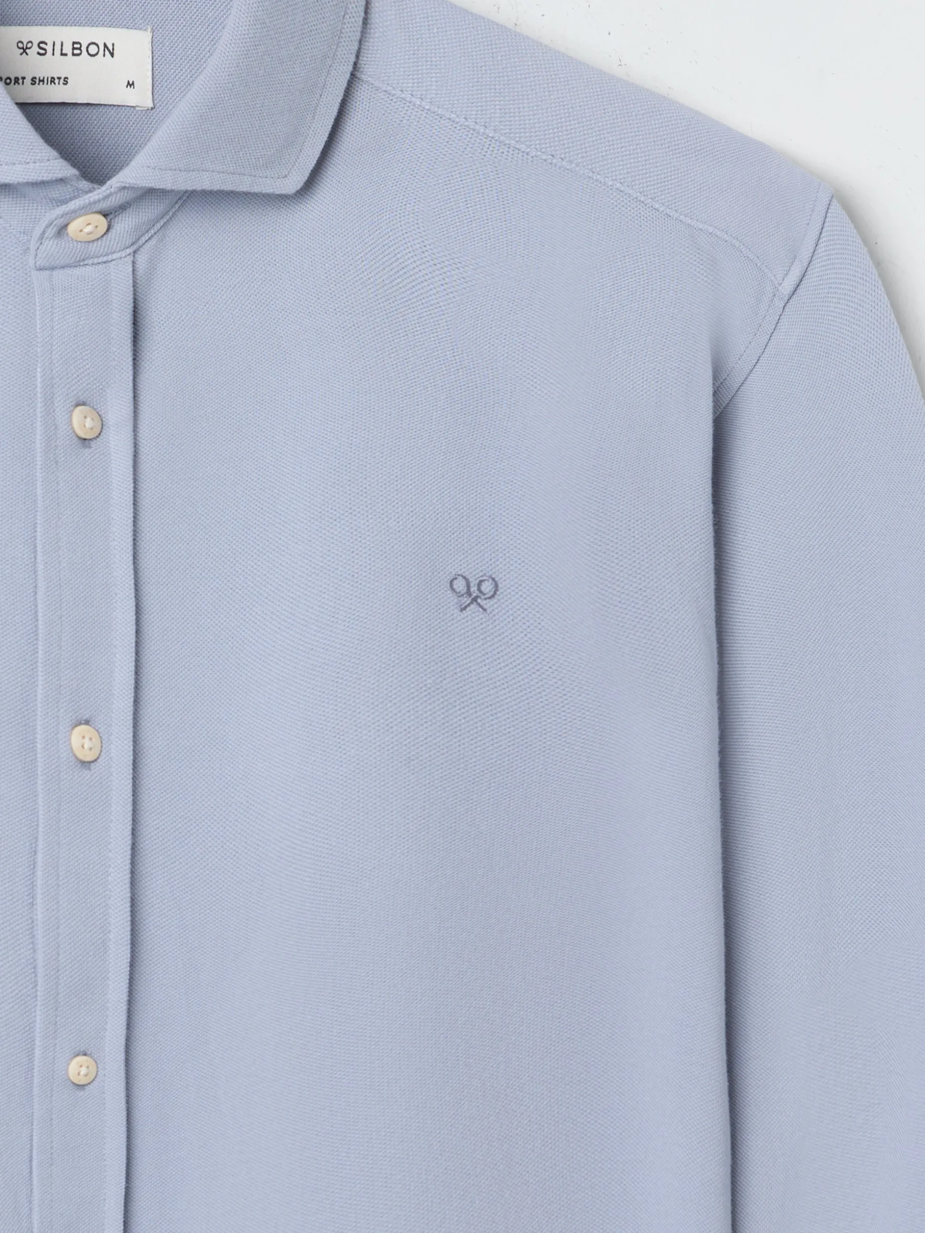 Camisa sport micropique comfort celeste
