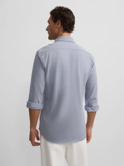 Camisa sport micropique comfort celeste