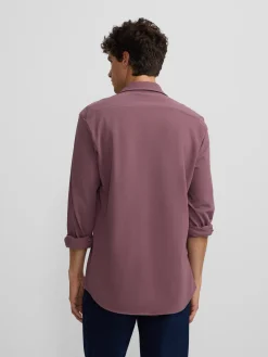 Camisa sport micropique comfort burdeos