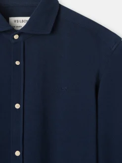 Camisa sport micropique comfort marino