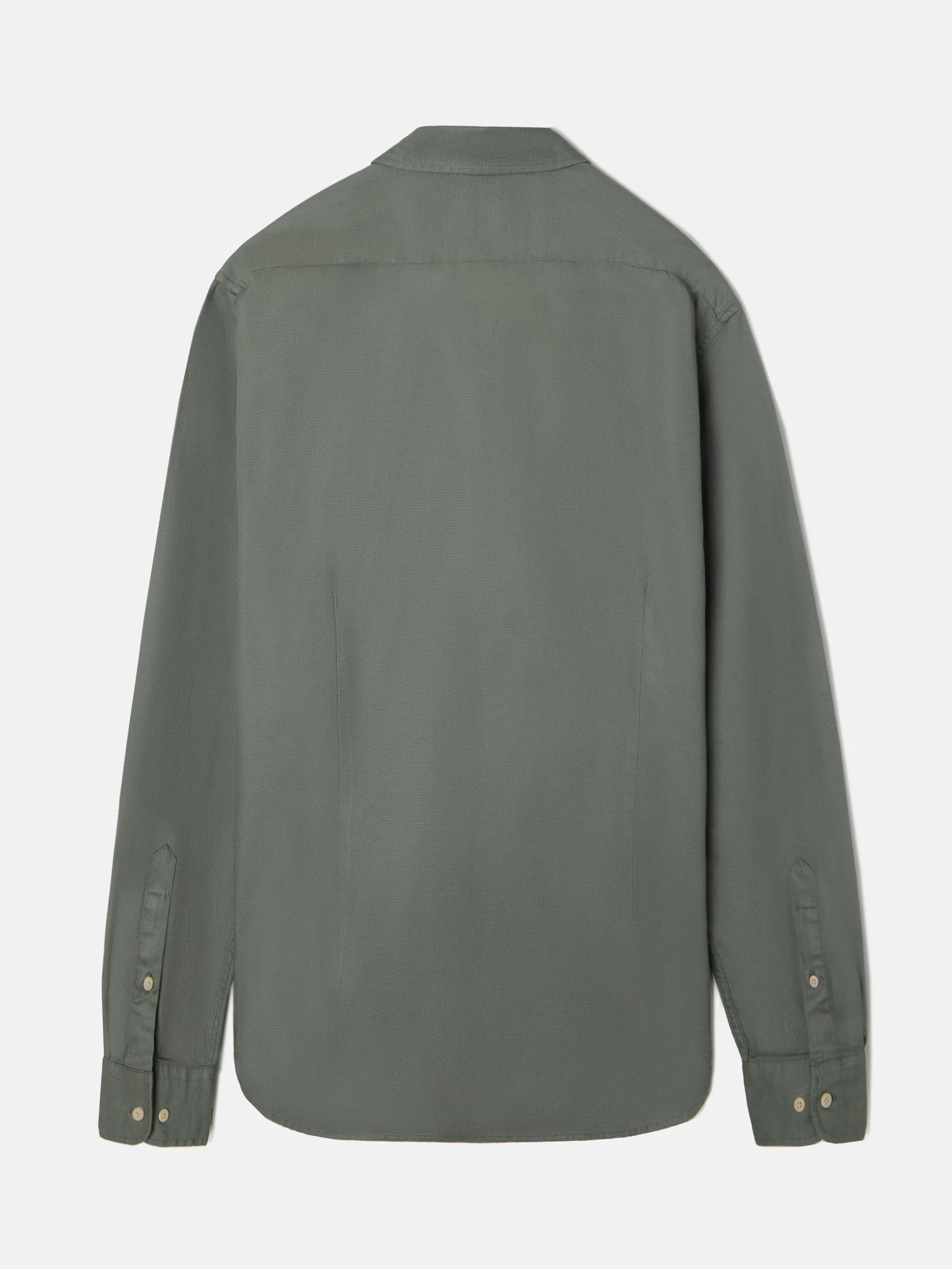 Camisa sport miniestructura verde oscuro