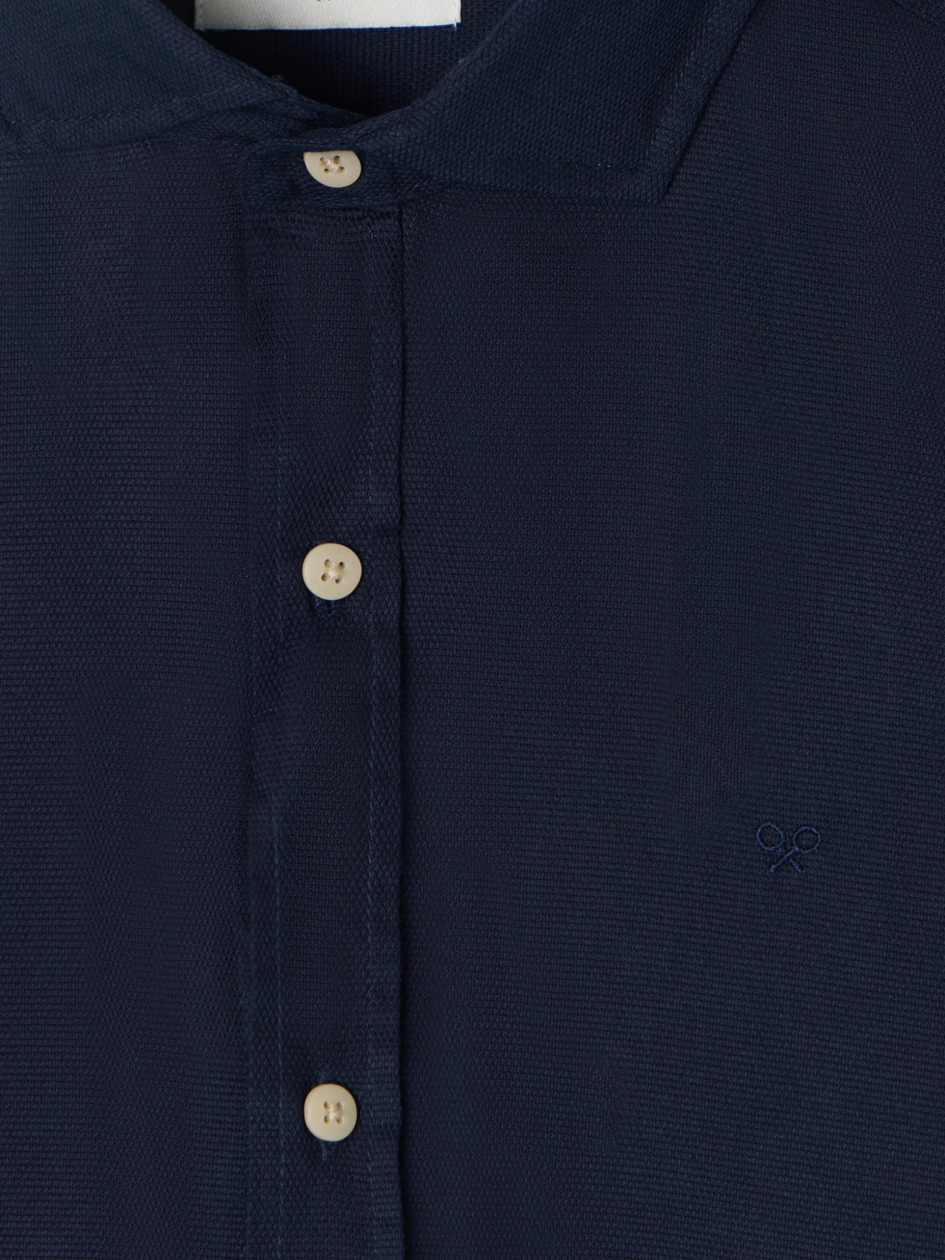 Camisa sport miniestructura azul marino