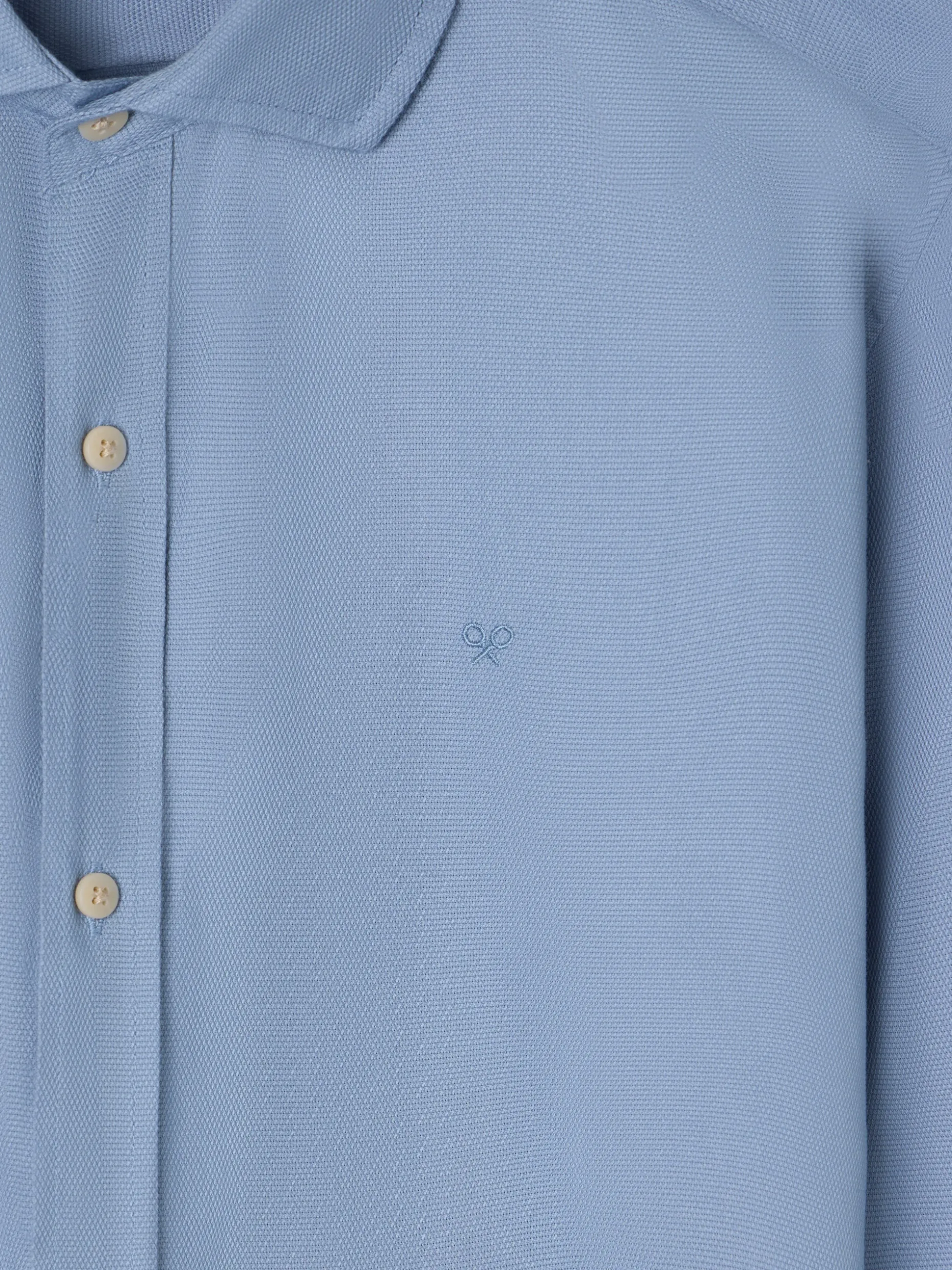 Camisa sport miniestructura azul
