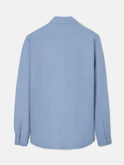 Camisa sport miniestructura azul