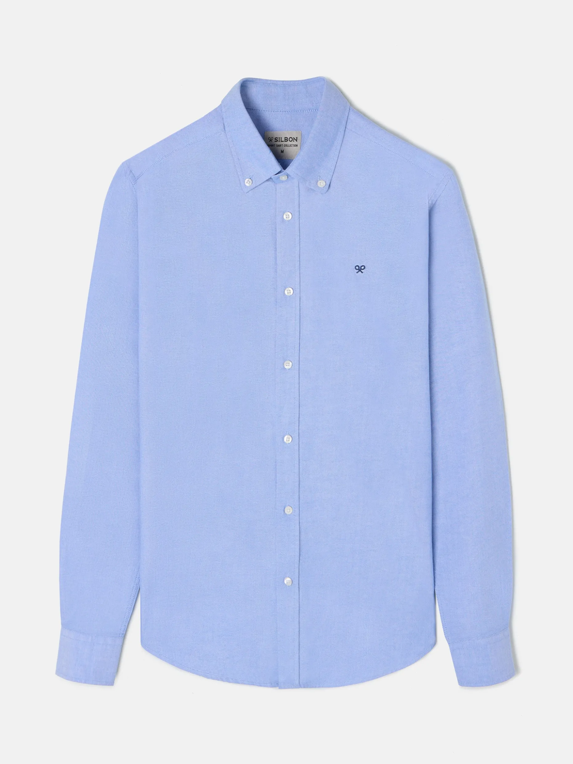 Camisa sport oxford azul medio