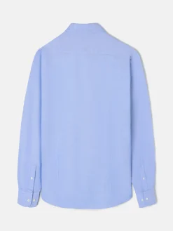 Camisa sport oxford azul medio