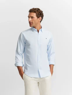 Camisa sport oxford celeste