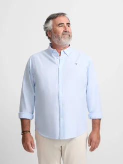 Camisa sport oxford celeste