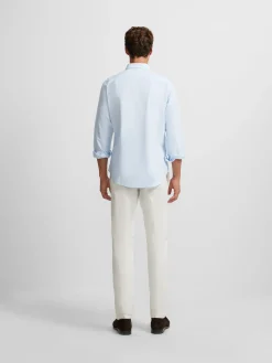 Camisa sport oxford celeste