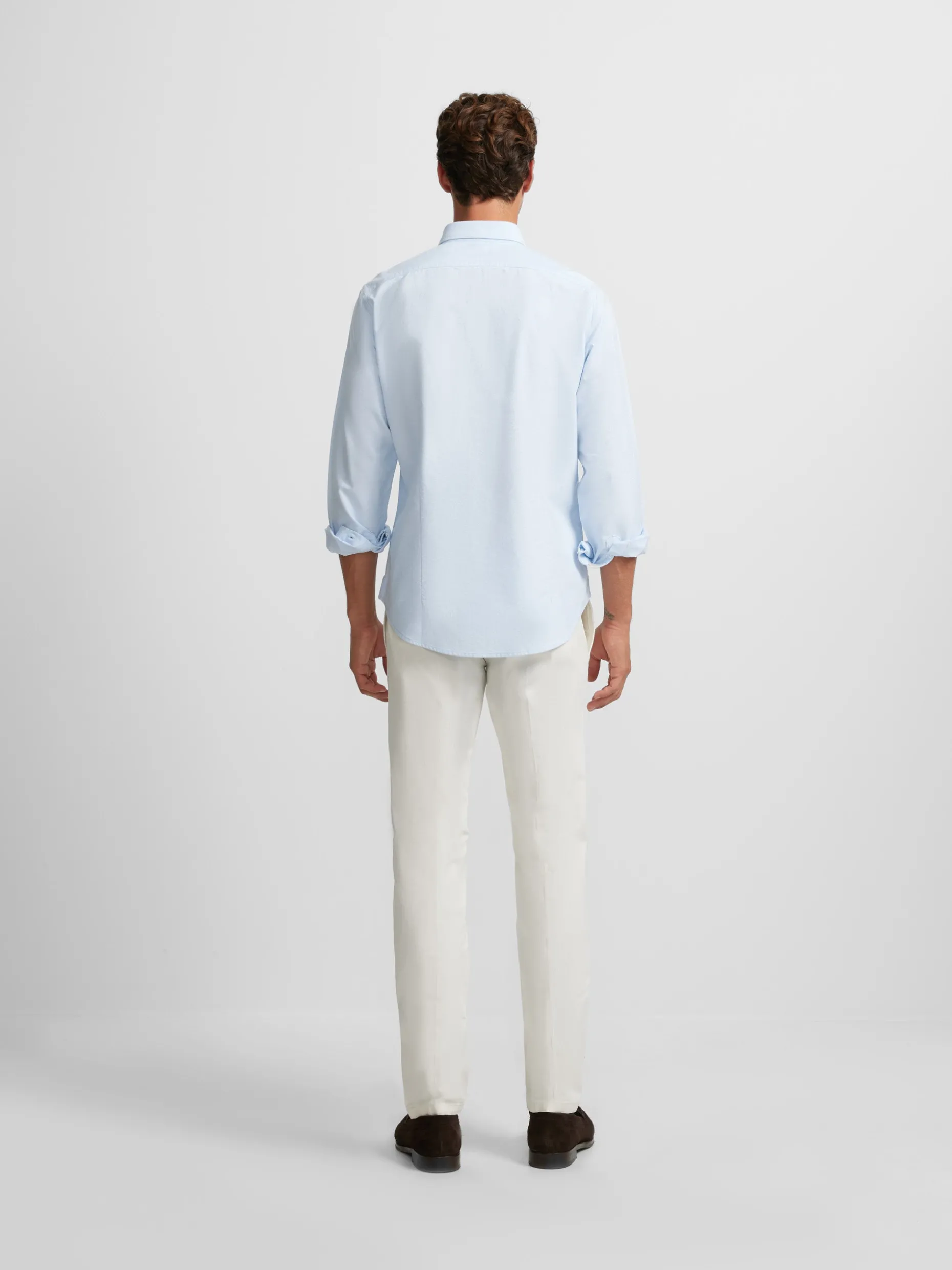 Camisa sport oxford celeste