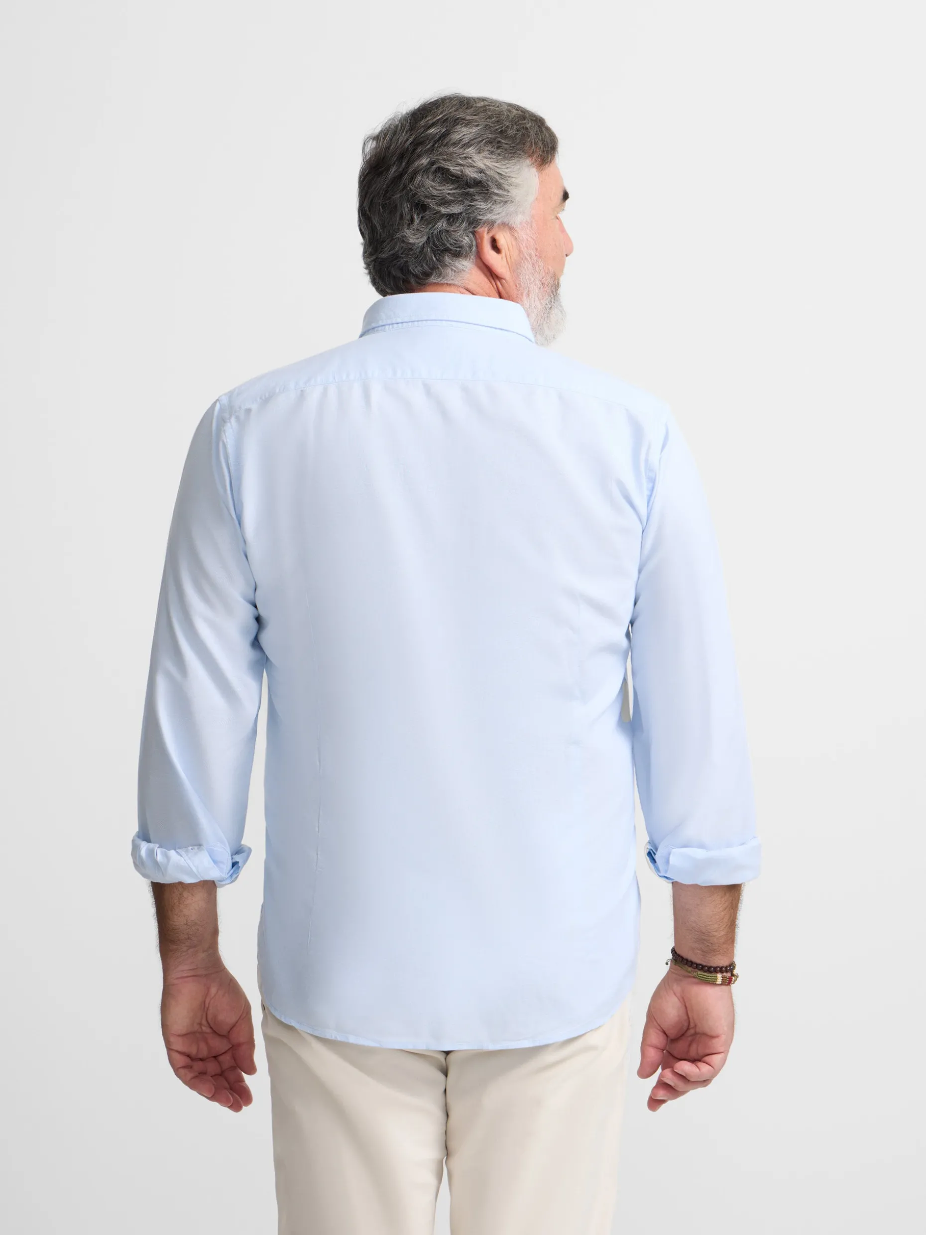 Camisa sport oxford celeste