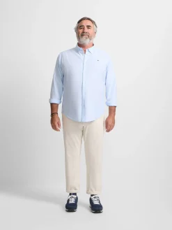 Camisa sport oxford celeste
