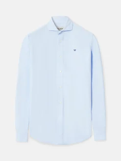 Camisa sport oxford cutaway celeste