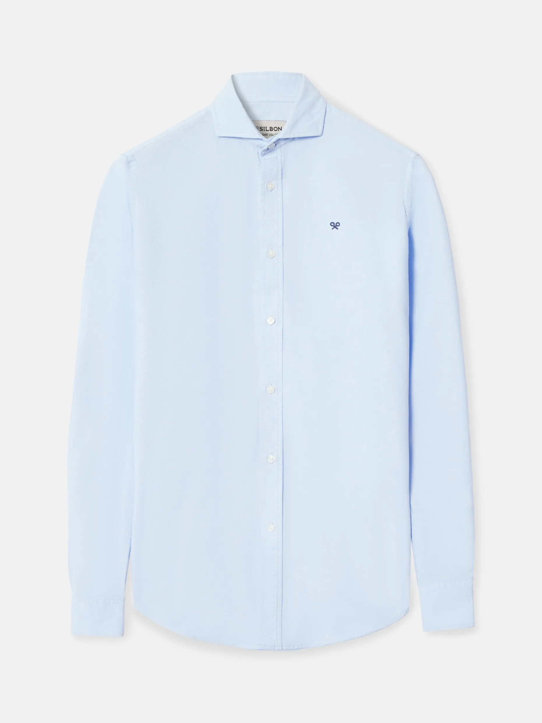 Camisa sport oxford cutaway celeste
