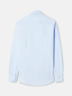 Camisa sport oxford cutaway celeste