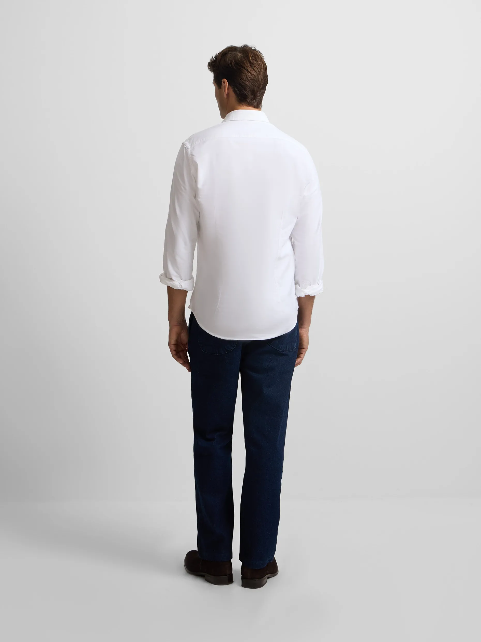 Camisa sport oxford cutaway blanca