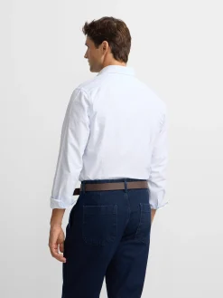 Camisa sport oxford cutaway raya celeste