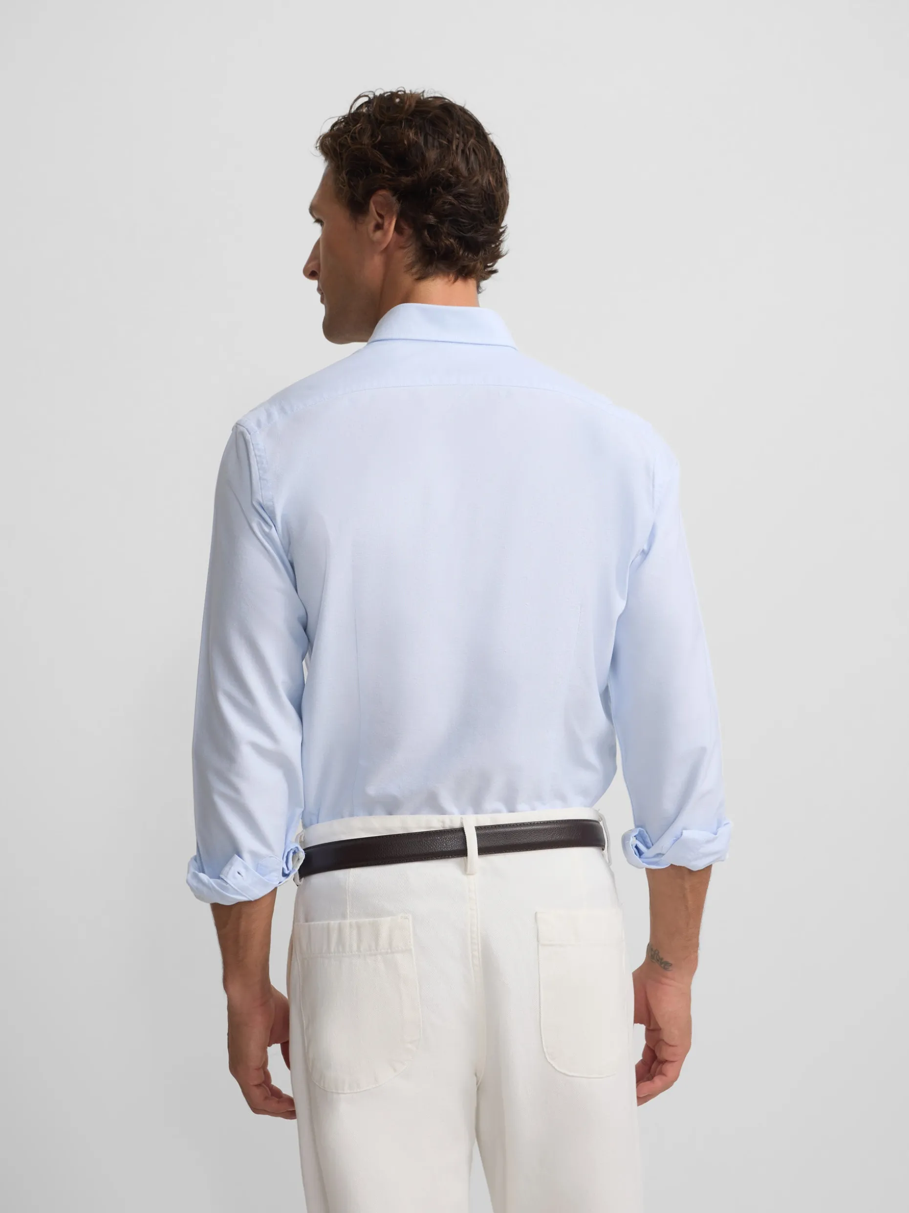 Camisa sport oxford gris