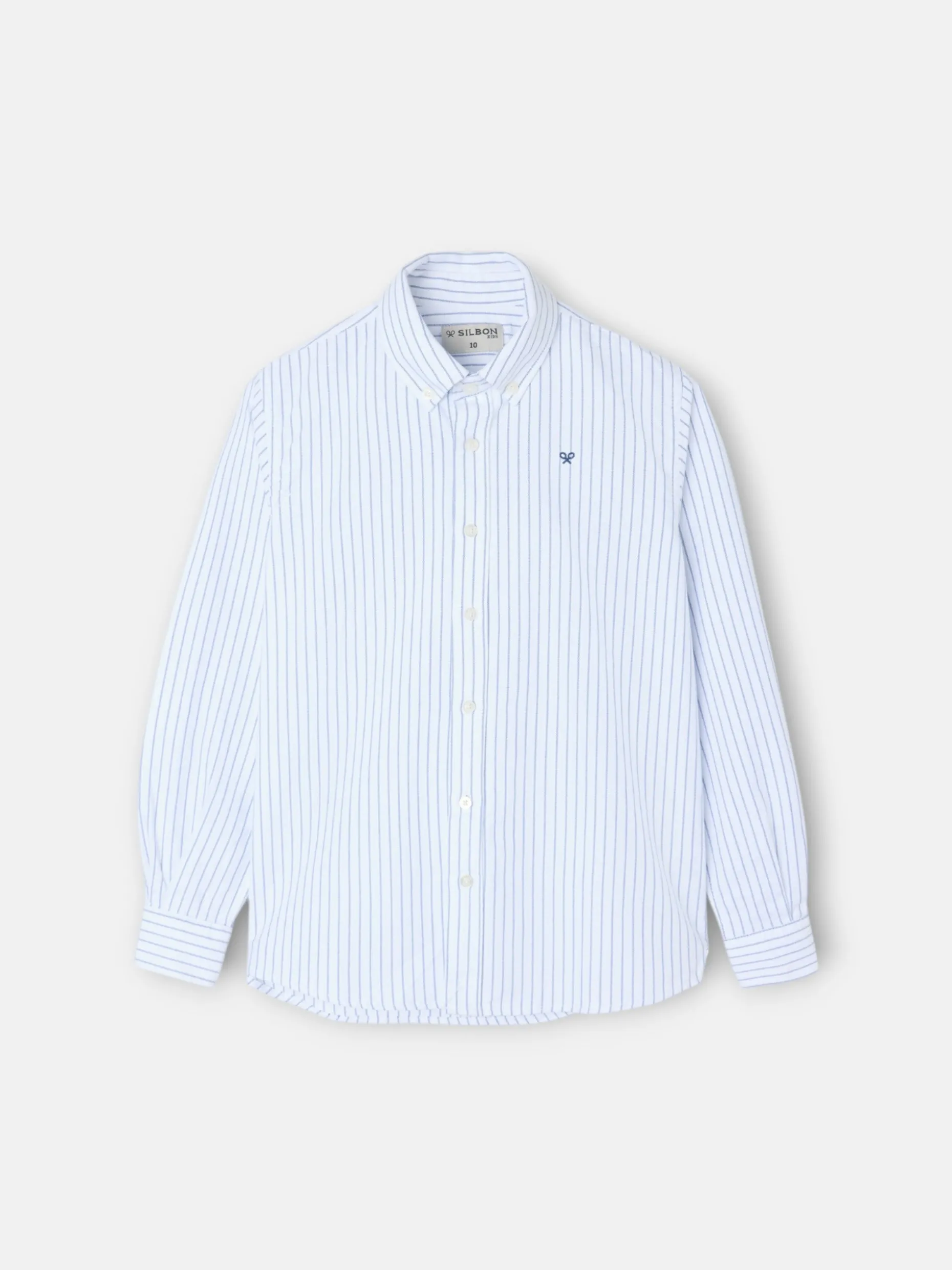 Camisa sport oxford kids blanca raya fina navy
