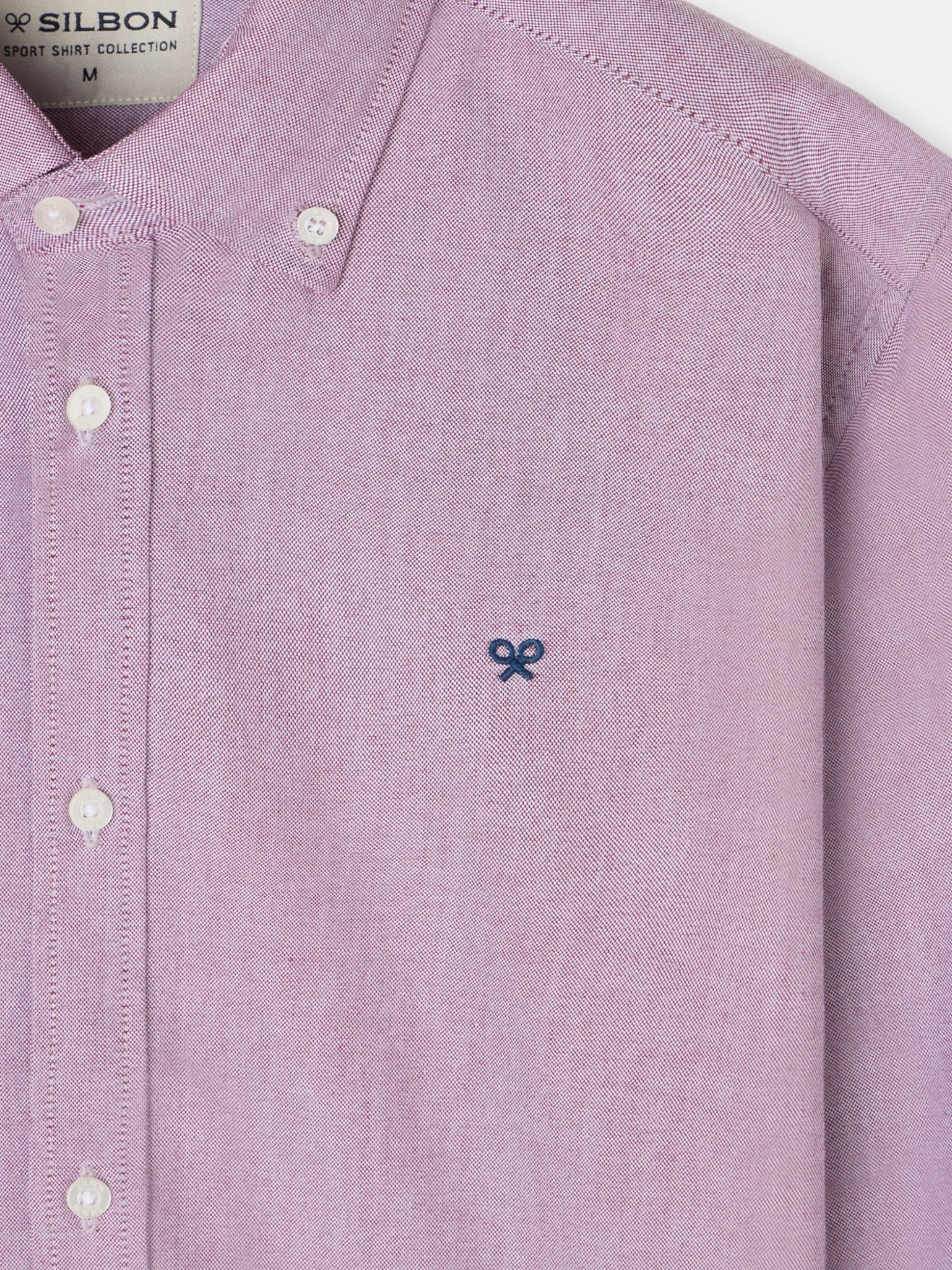 Camisa sport oxford raqueta burdeos