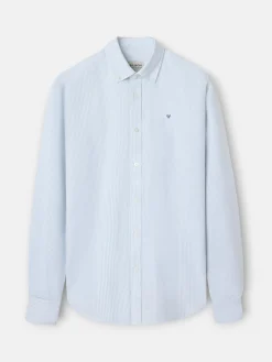 Camisa sport oxford raqueta rayas verde
