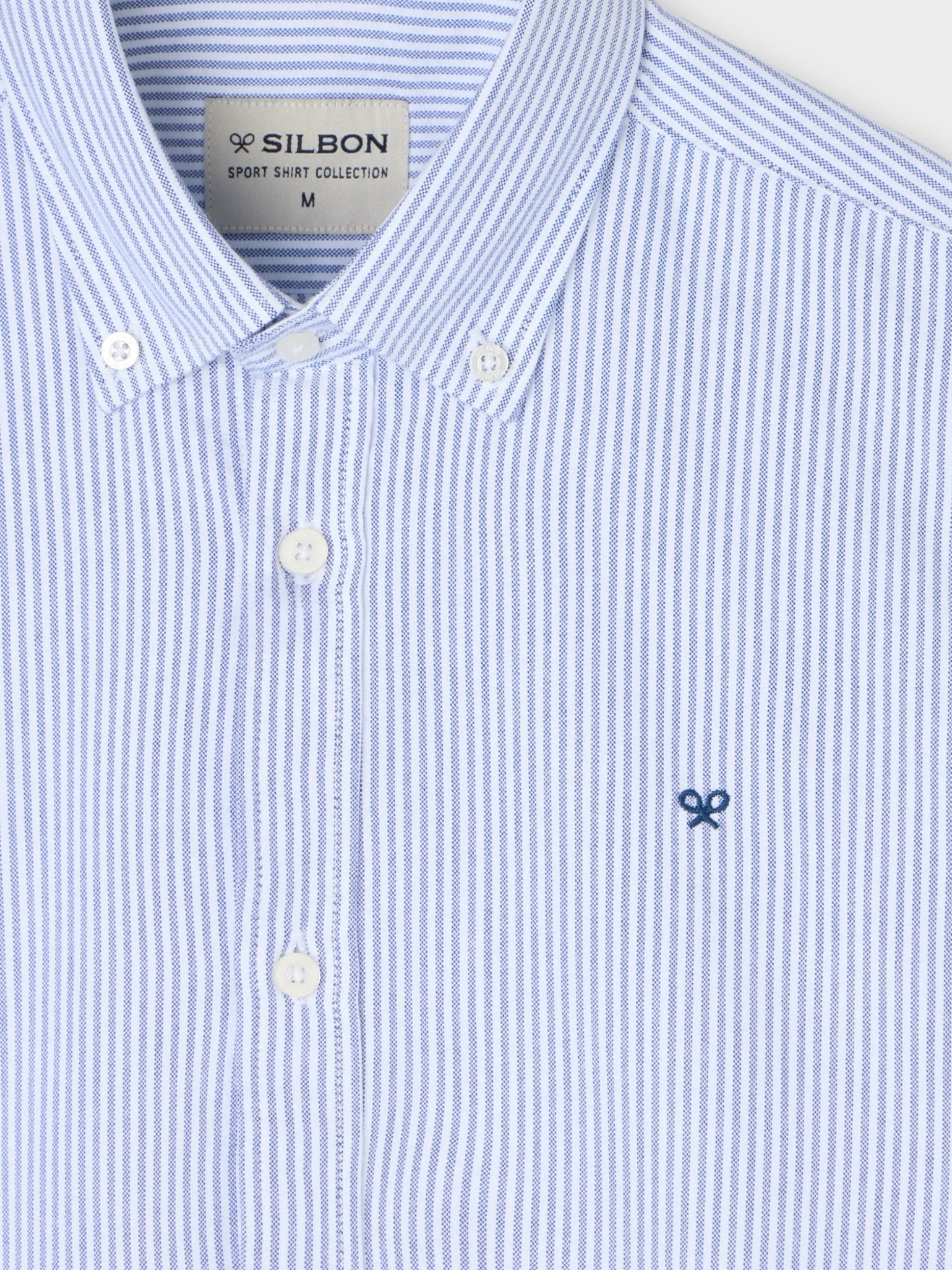 Camisa sport oxford raqueta rayas navy