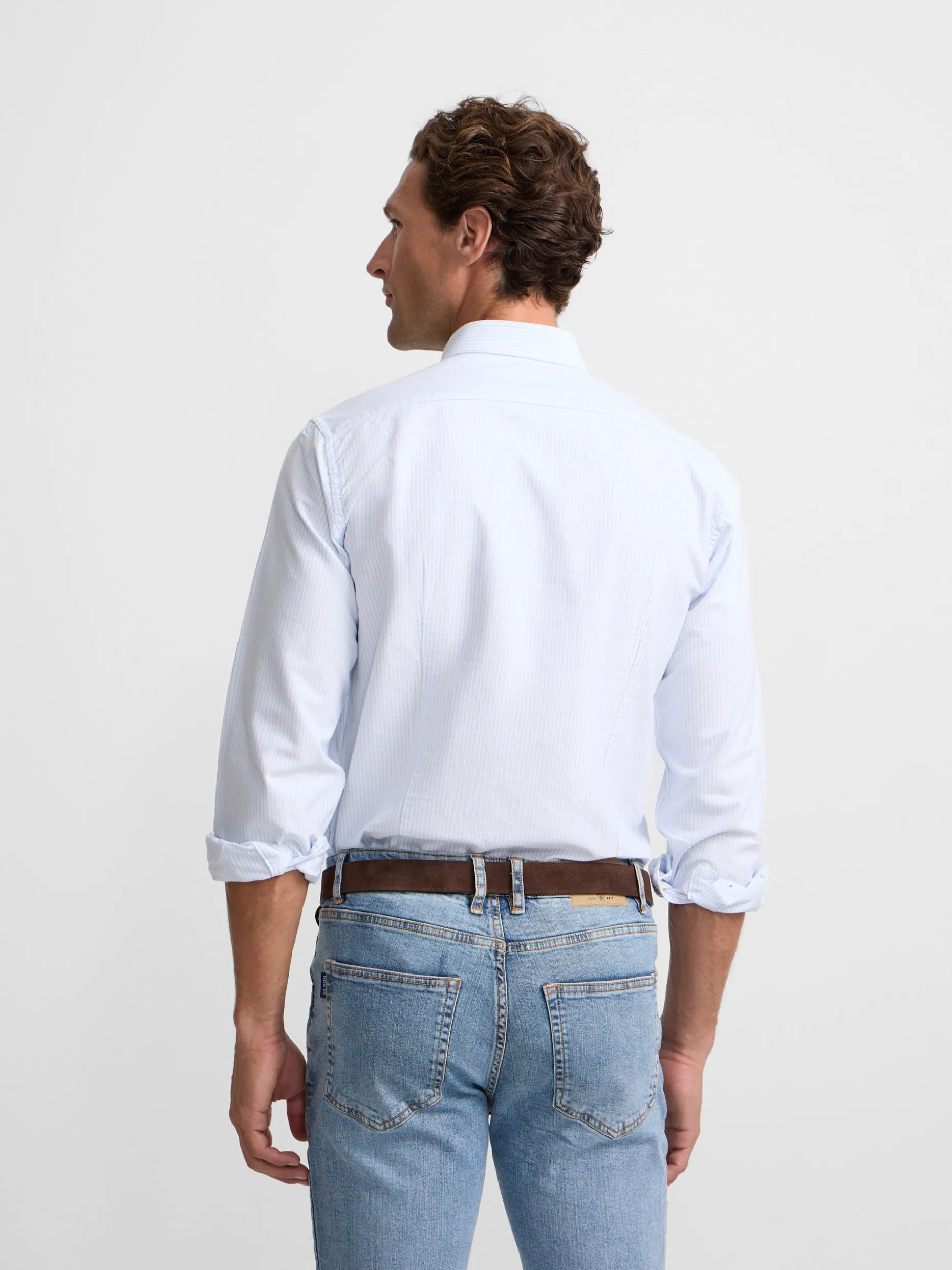 Camisa sport oxford raya celeste