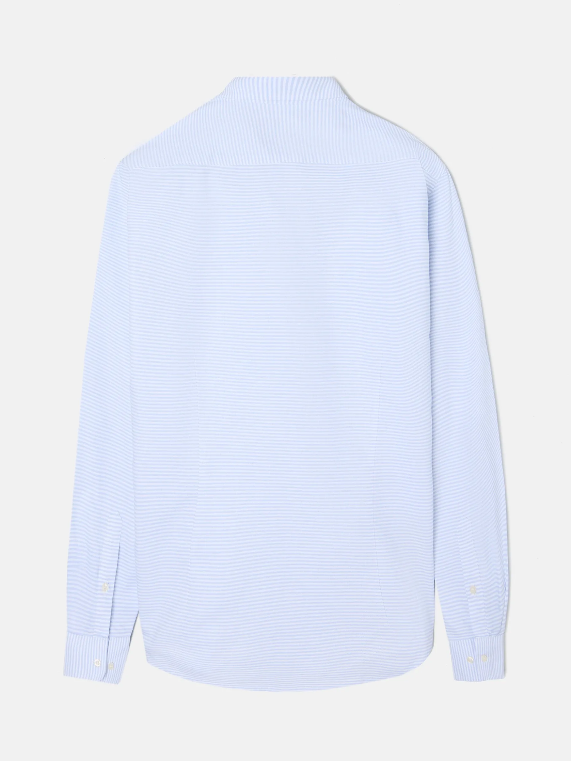 Camisa sport oxford rayas horizontales celeste
