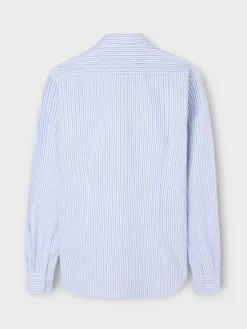 Camisa sport oxford rayas azul verde
