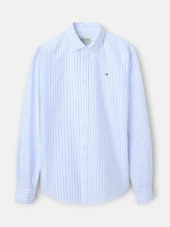 Camisa sport oxford rayas azul navy