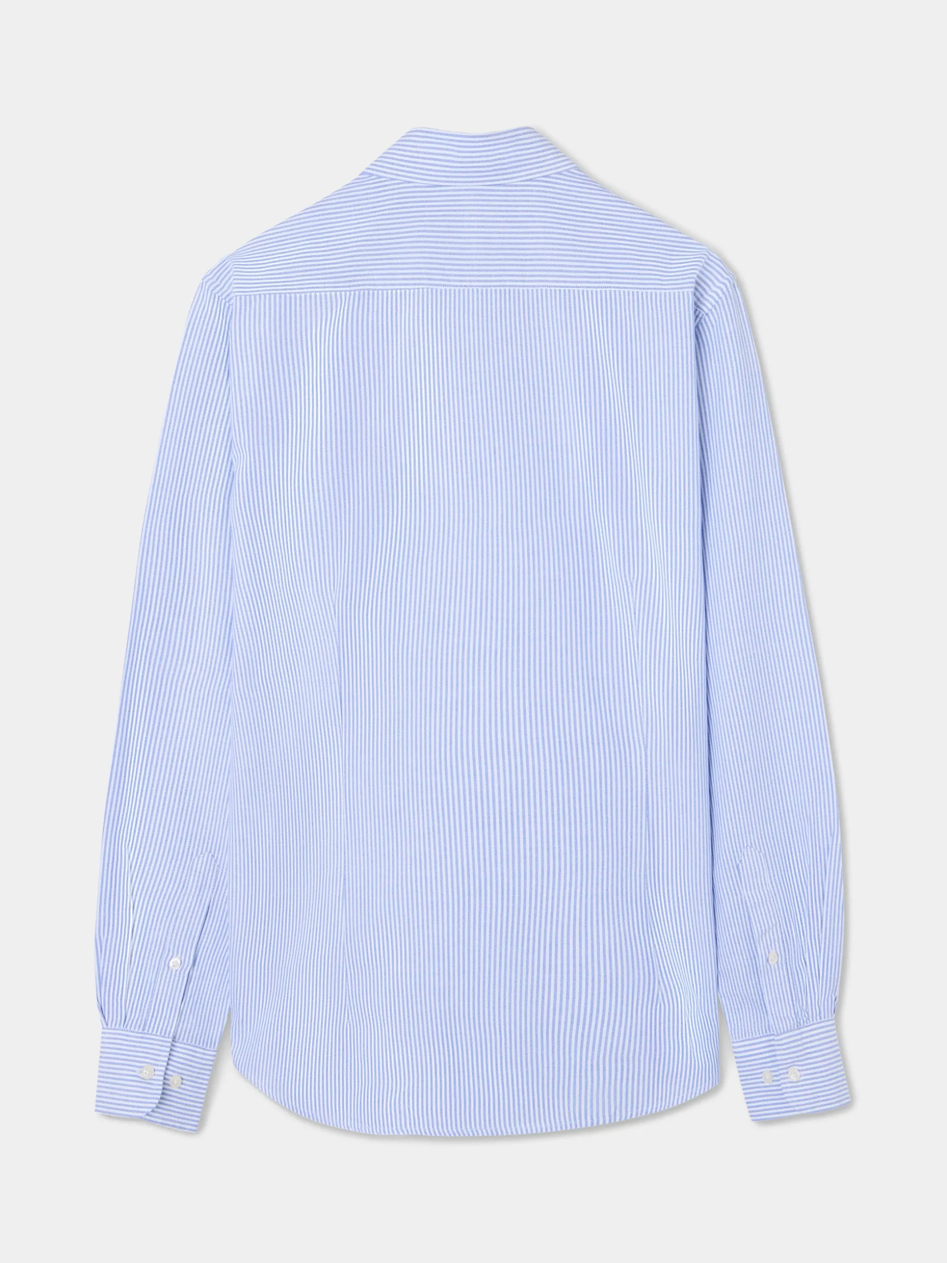 Camisa sport oxford rayas azul medio