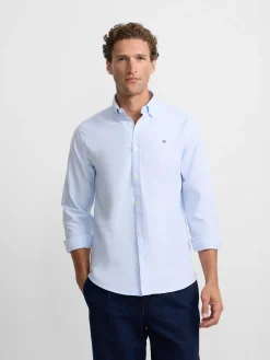 Camisa sport oxford regular fit celeste