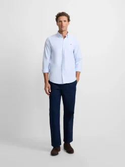 Camisa sport oxford regular fit celeste