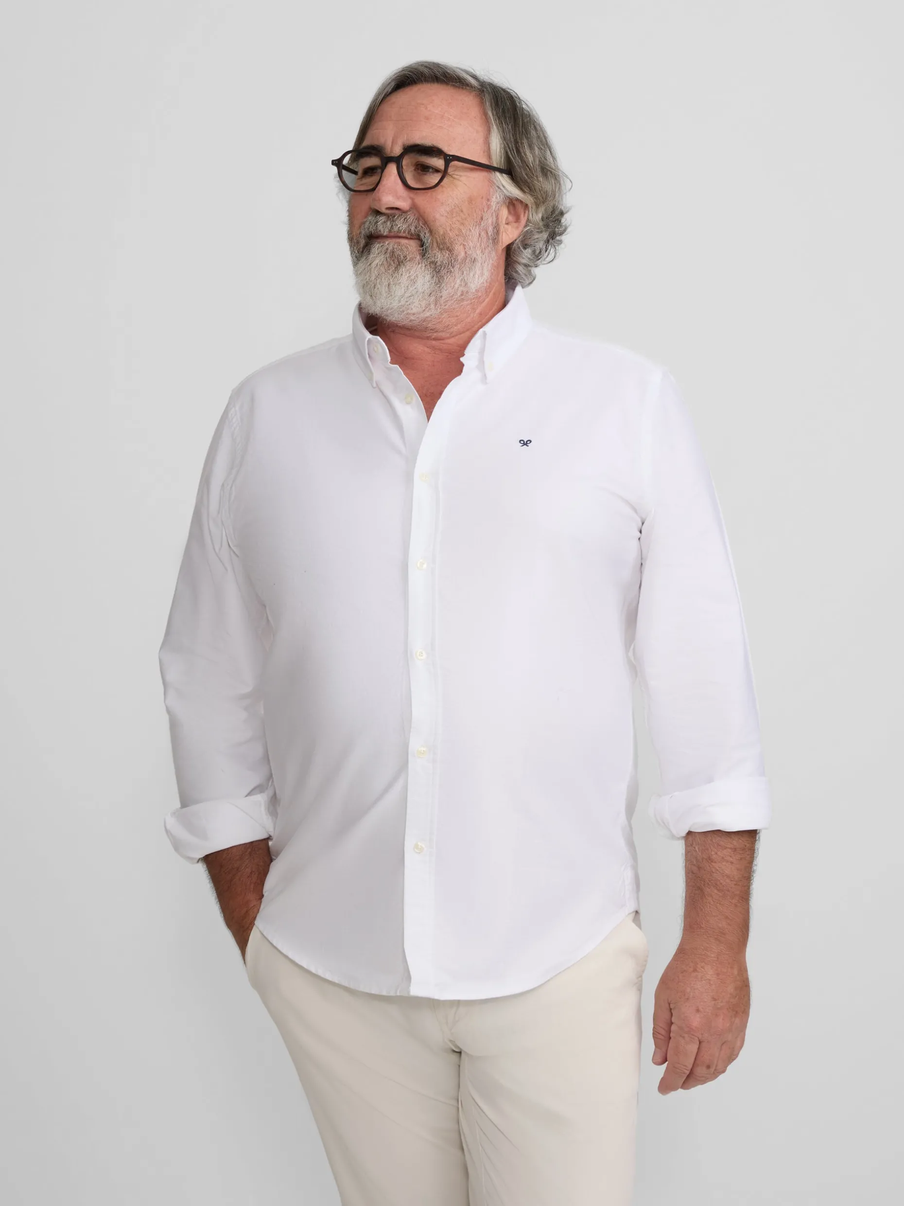 Camisa sport oxford regular fit blanca